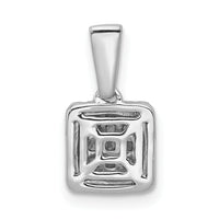14k White Gold 1/4ct. Diamond Square Cluster Pendant-PM4371-025-WA