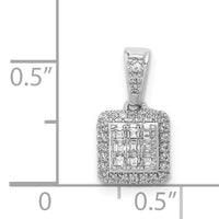 14k White Gold 1/4ct. Diamond Square Cluster Pendant-PM4371-025-WA