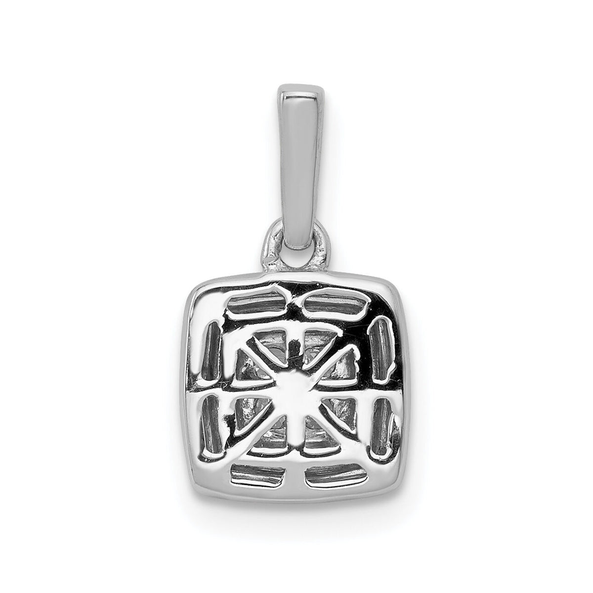 14k White Gold 1/3ct. Diamond Square Cluster Pendant-PM4372-033-WA