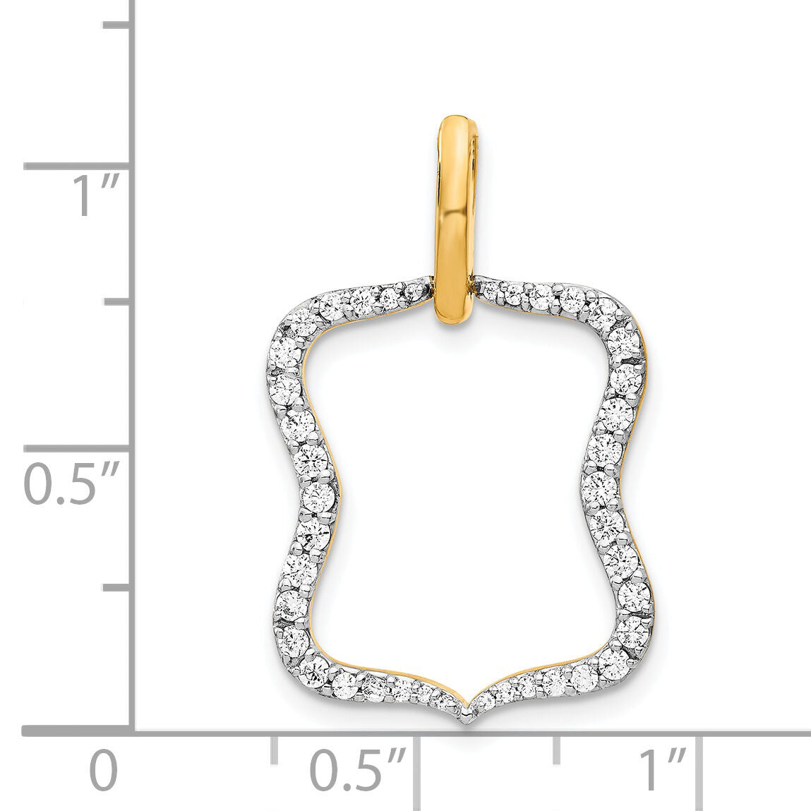 14k 1/2ct. Diamond Fancy Pendant-PM4375-050-YA
