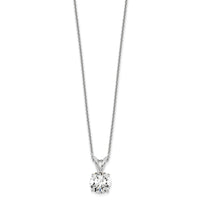 14kw 1ct Lab Grown Dia VS+ F+ 4 Prong 18in Comp Solitaire Necklace-PM4396-100-WLD-18