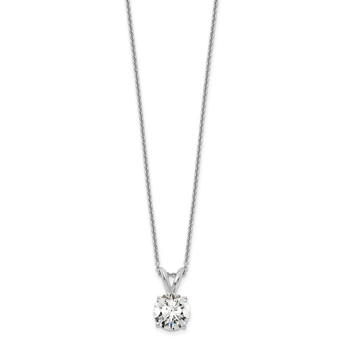 14kw 1ct Lab Grown Dia VS+ F+ 4 Prong 18in Comp Solitaire Necklace-PM4396-100-WLD-18