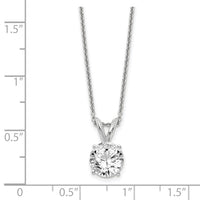 14kw 1ct Lab Grown Dia VS+ F+ 4 Prong 18in Comp Solitaire Necklace-PM4396-100-WLD-18