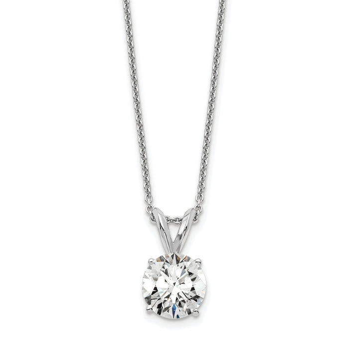 14kw 1ct Lab Grown Dia VS+ F+ 4 Prong 18in Comp Solitaire Necklace-PM4396-100-WLD-18