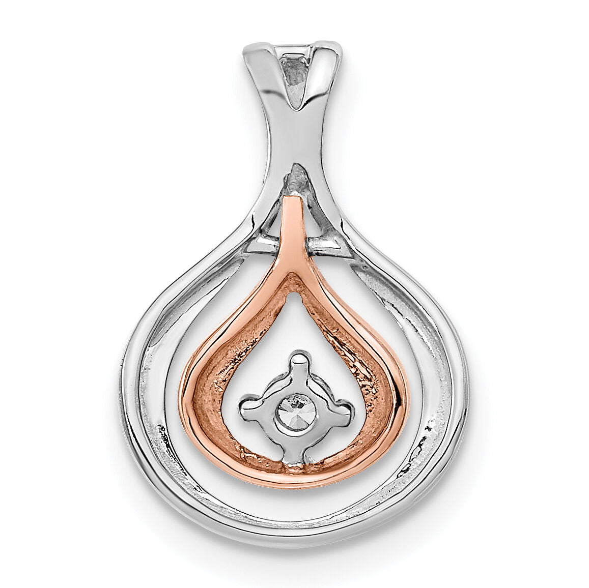 14k Two-tone Polished Fancy Diamond Chain Slide-PM4445-007-WRA