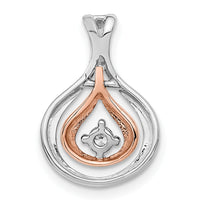 14k Two-tone Polished Fancy Diamond Chain Slide-PM4445-007-WRA
