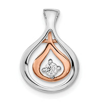 14k Two-tone Polished Fancy Diamond Chain Slide-PM4445-007-WRA