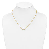 14k Diamond Curved Bar 18 inch Necklace-PM4679-016-YA