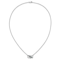 14k White Gold w/ Blue and White Diamond Triple Heart 17in Necklace-PM4680-BD-010-WA