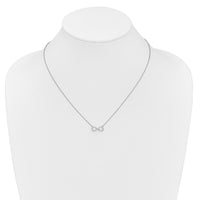 14k White Gold Polished Diamond Infinity Symbol 18 inch Necklace-PM4688-016-WA
