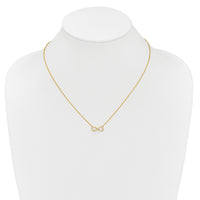14K Yellow Gold Polished Diamond Infinity Symbol Necklace-PM4688-016-YA