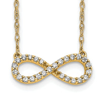 14K Yellow Gold Polished Diamond Infinity Symbol Necklace-PM4688-016-YA