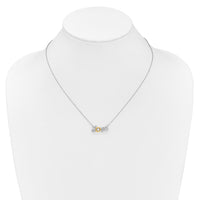 14k Two-tone LOVE Moving Diamond 18in Necklace-PM4697-003-WYA