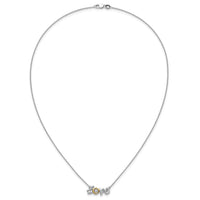 14k Two-tone LOVE Moving Diamond 18in Necklace-PM4697-003-WYA