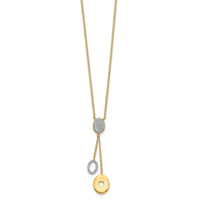 14k Diamond Circles 18 inch Dangle Necklace-PM4704-010-YA