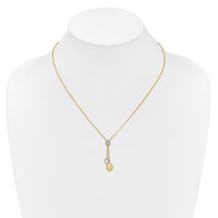 14k Diamond Circles 18 inch Dangle Necklace-PM4704-010-YA