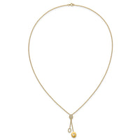 14k Diamond Circles 18 inch Dangle Necklace-PM4704-010-YA