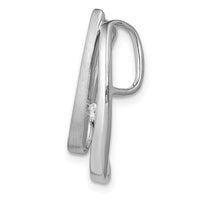 14k White Gold 1/20ct. Diamond Double Teardrop Slide-PM4707-004-WA