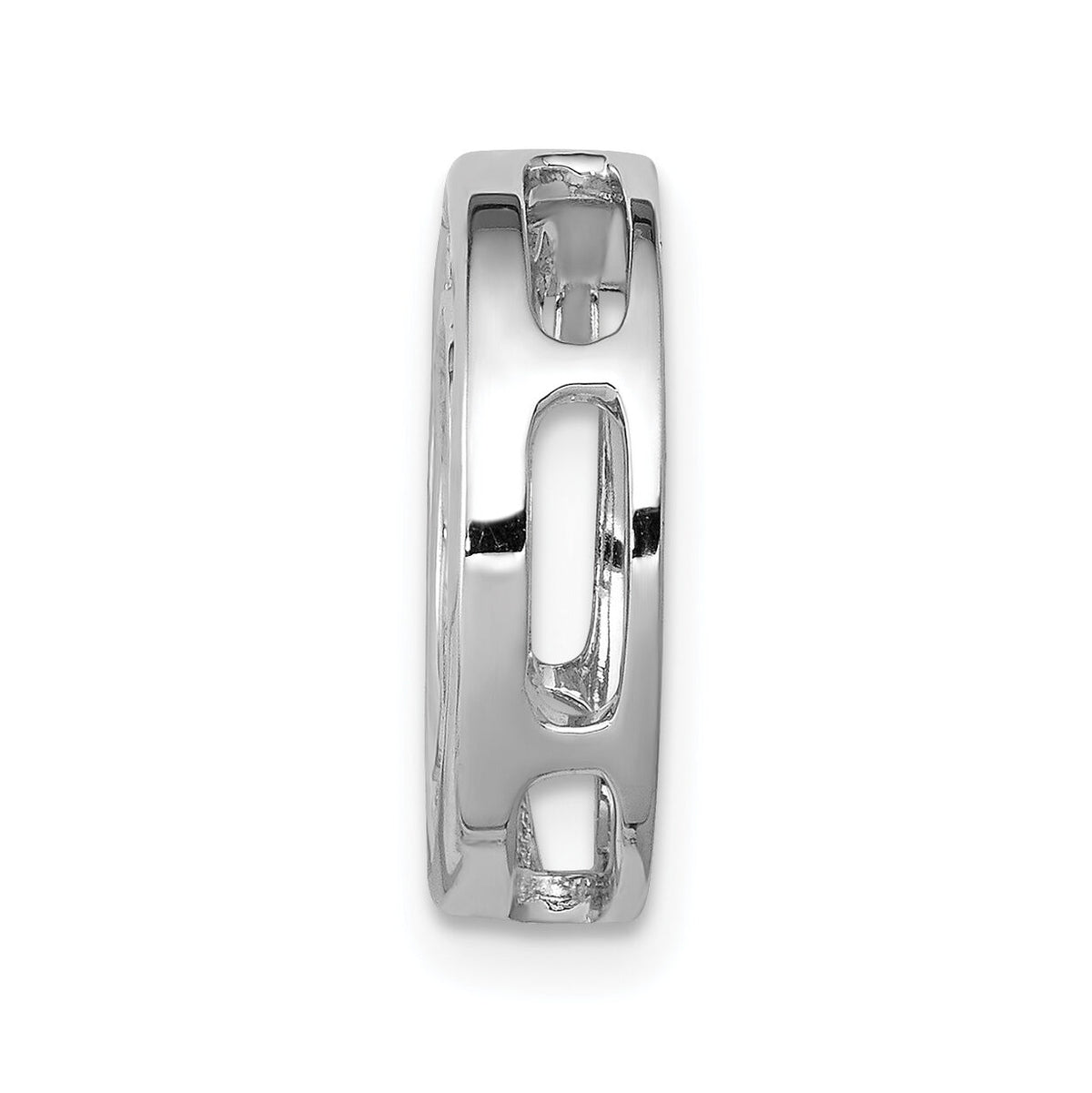 14k White Gold 1/2ct. Diamond Channel Set Circle Chain Slide-PM4710-050-WA
