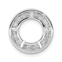 14k White Gold 1/2ct. Diamond Channel Set Circle Chain Slide-PM4710-050-WA