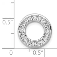 14k White Gold 1/2ct. Diamond Channel Set Circle Chain Slide-PM4710-050-WA