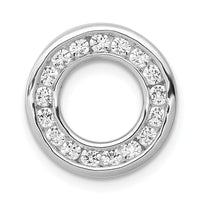 14k White Gold 1/2ct. Diamond Channel Set Circle Chain Slide-PM4710-050-WA