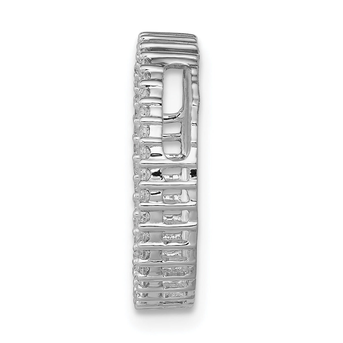 14k White Gold 1/4ct. Diamond Circle Chain Slide-PM4712-025-WA