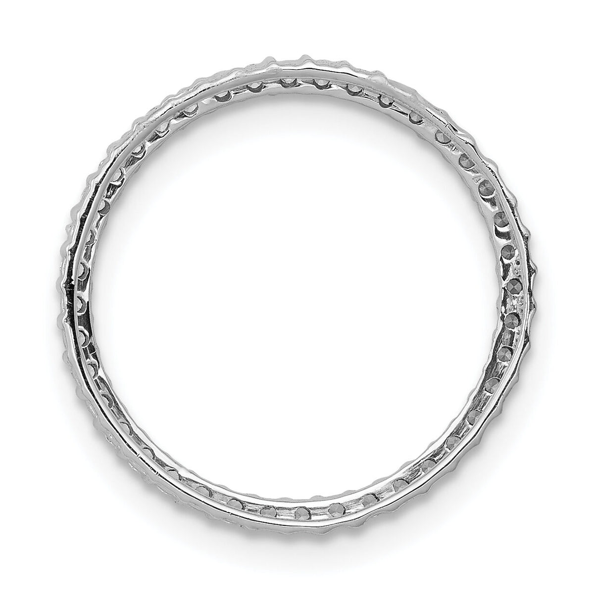 14k White Gold 1/4ct. Diamond Circle Chain Slide-PM4712-025-WA