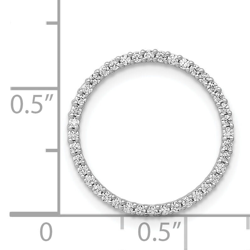 14k White Gold 1/4ct. Diamond Circle Chain Slide-PM4712-025-WA