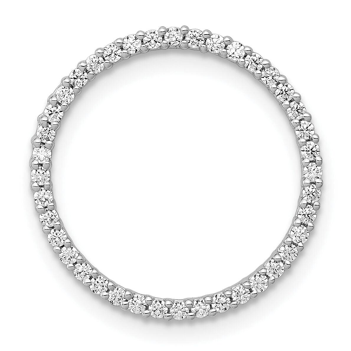 14k White Gold 1/4ct. Diamond Circle Chain Slide-PM4712-025-WA