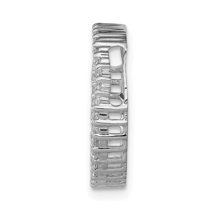14k White Gold 1/3ct. Diamond Circle Chain Slide-PM4712-033-WA