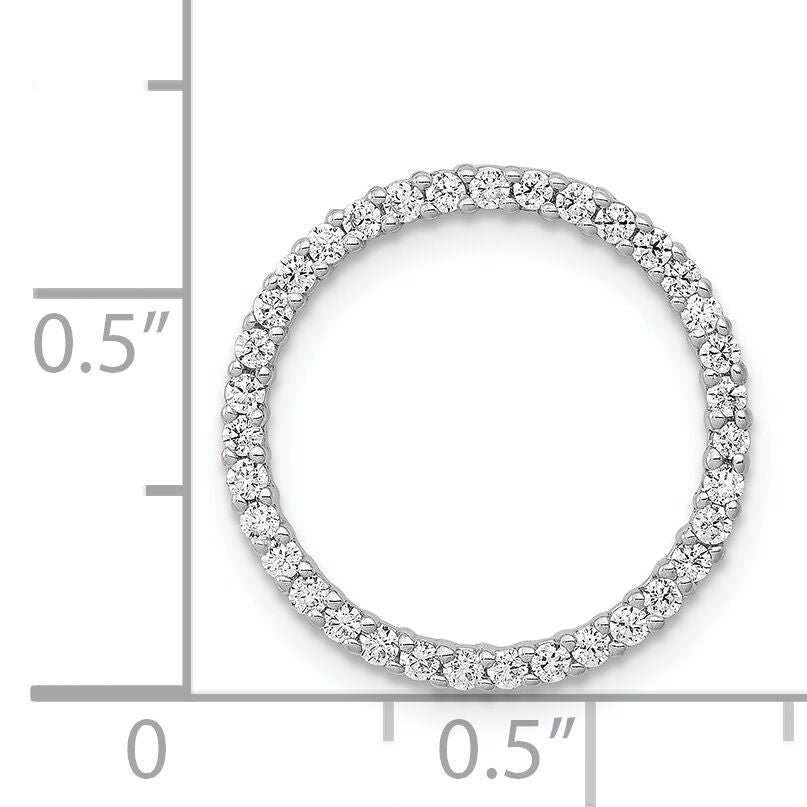14k White Gold 1/3ct. Diamond Circle Chain Slide-PM4712-033-WA