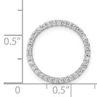 14k White Gold 1/3ct. Diamond Circle Chain Slide-PM4712-033-WA