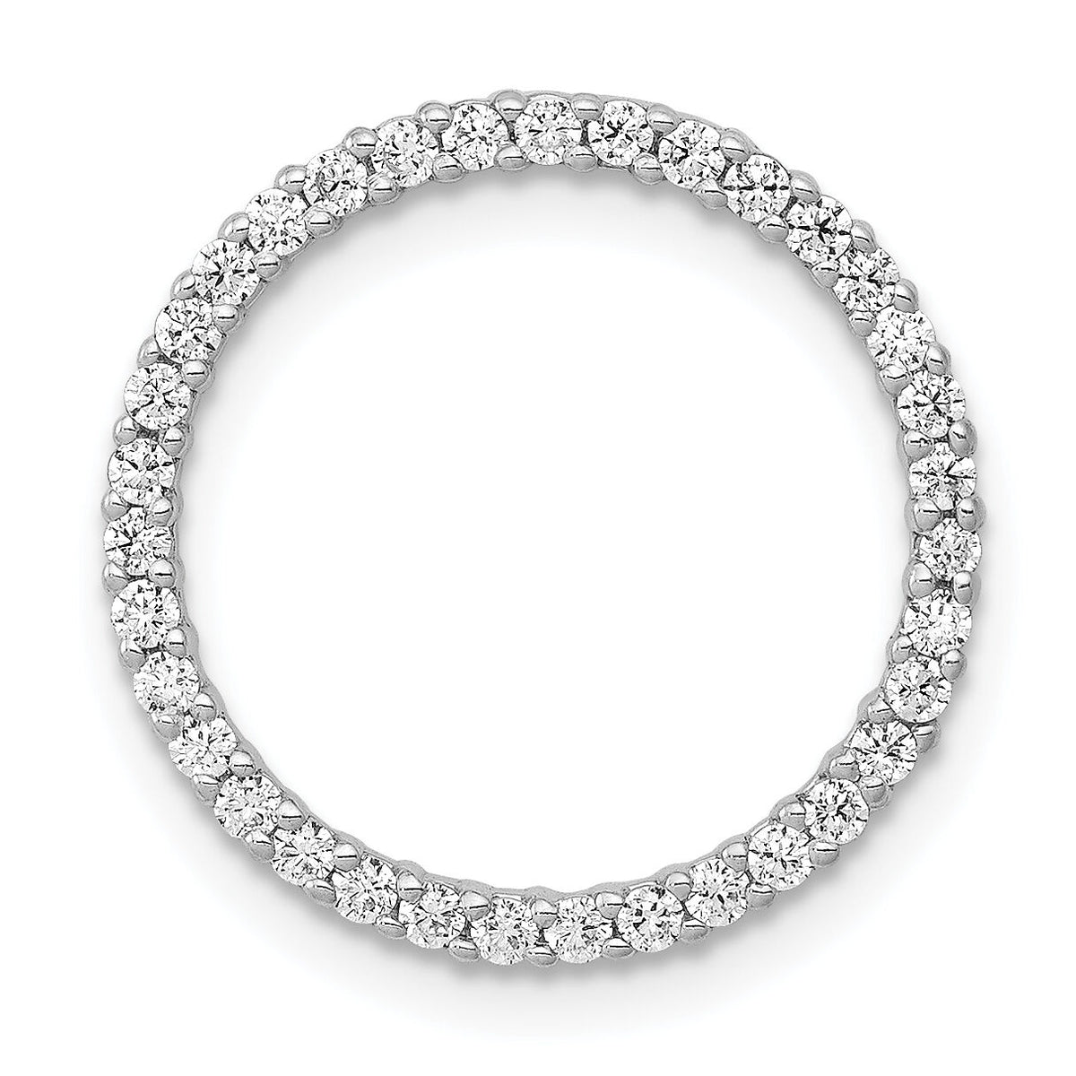 14k White Gold 1/3ct. Diamond Circle Chain Slide-PM4712-033-WA