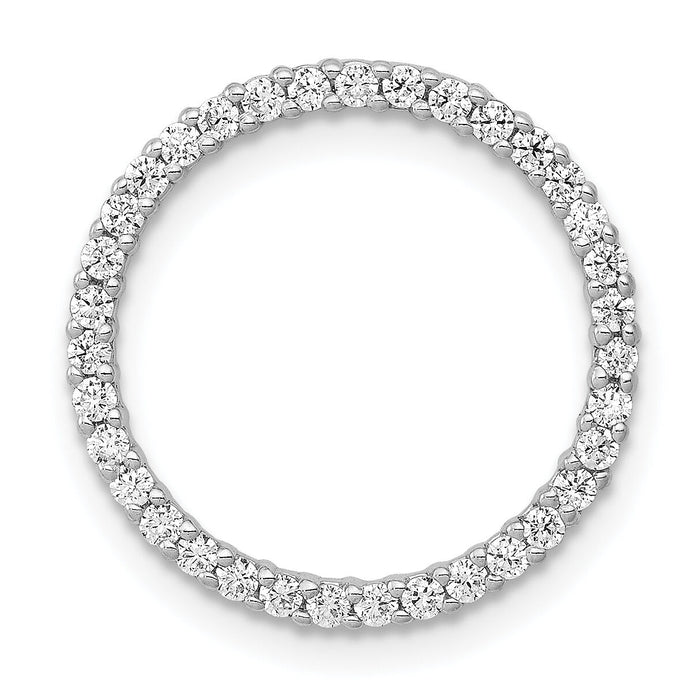 14k White Gold 1/3ct. Diamond Circle Chain Slide-PM4712-033-WA