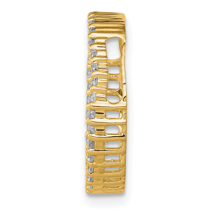 14k 1/3ct. Diamond Circle Chain Slide-PM4712-033-YA