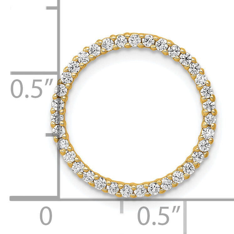 14k 1/3ct. Diamond Circle Chain Slide-PM4712-033-YA