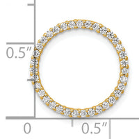 14k 1/3ct. Diamond Circle Chain Slide-PM4712-033-YA