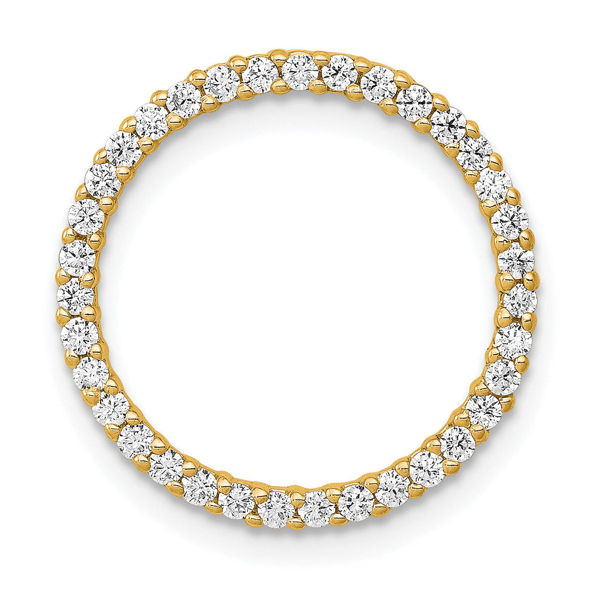 14k 1/3ct. Diamond Circle Chain Slide-PM4712-033-YA