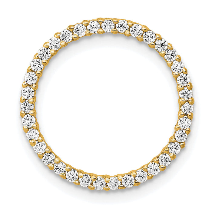 14k 1/3ct. Diamond Circle Chain Slide-PM4712-033-YA
