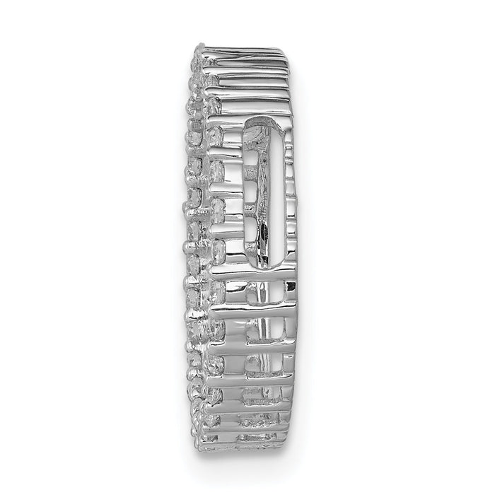 14k White Gold 3/8ct. Diamond Circle Chain Slide-PM4712-040-WA