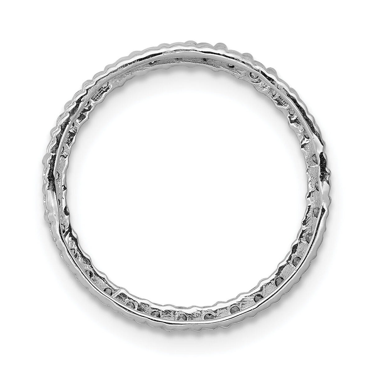 14k White Gold 3/8ct. Diamond Circle Chain Slide-PM4712-040-WA