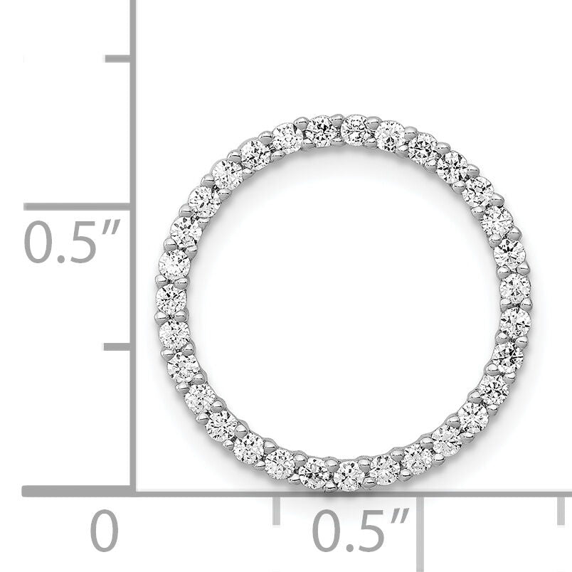 14k White Gold 3/8ct. Diamond Circle Chain Slide-PM4712-040-WA
