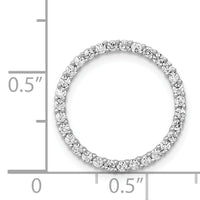 14k White Gold 3/8ct. Diamond Circle Chain Slide-PM4712-040-WA