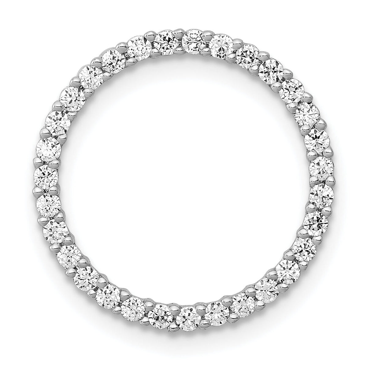 14k White Gold 3/8ct. Diamond Circle Chain Slide-PM4712-040-WA