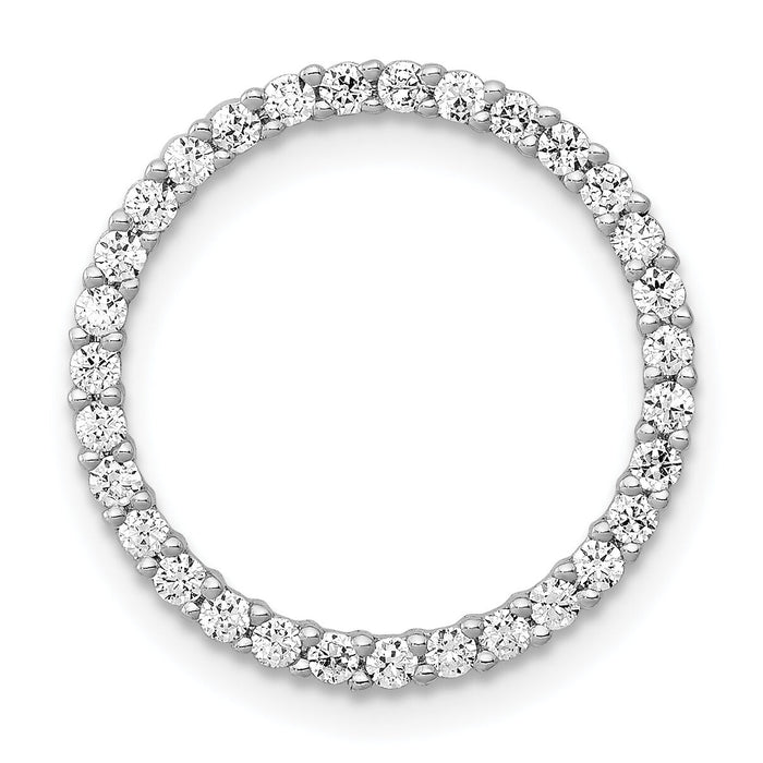 14k White Gold 3/8ct. Diamond Circle Chain Slide-PM4712-040-WA