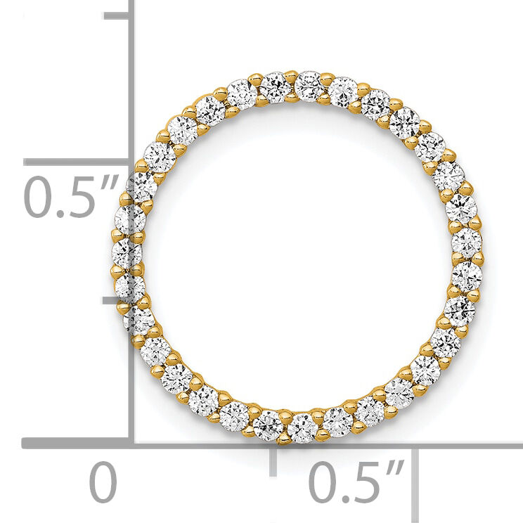 14k 3/8ct. Diamond Circle Chain Slide-PM4712-040-YA
