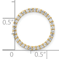 14k 3/8ct. Diamond Circle Chain Slide-PM4712-040-YA