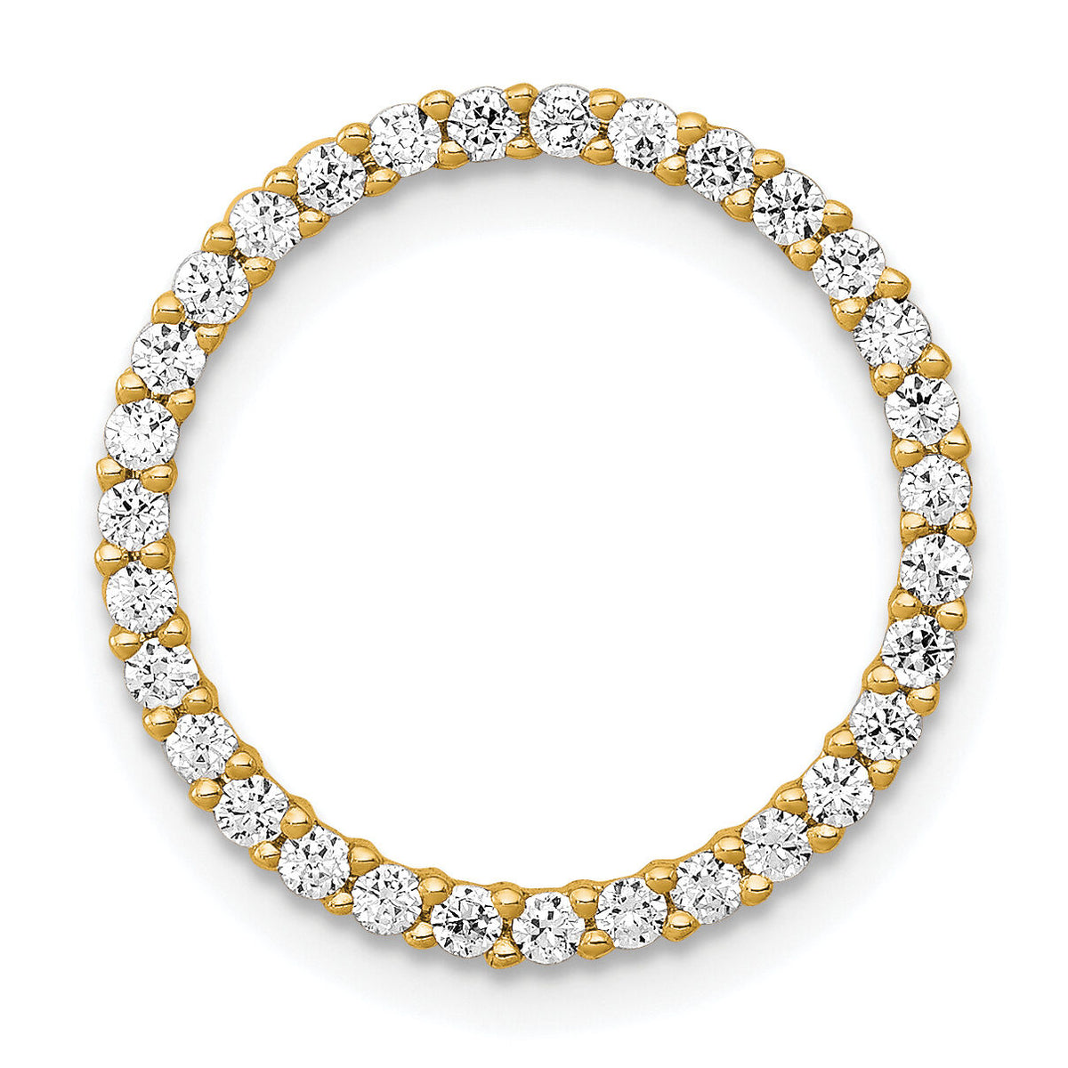 14k 3/8ct. Diamond Circle Chain Slide-PM4712-040-YA