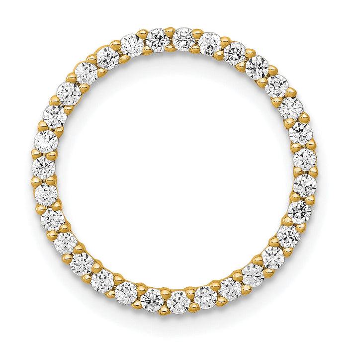 14k 3/8ct. Diamond Circle Chain Slide-PM4712-040-YA